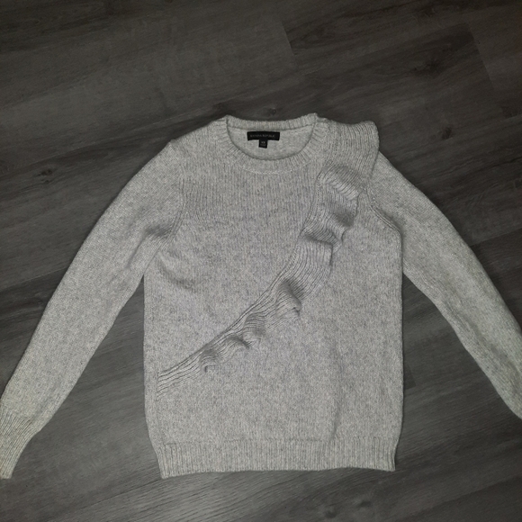 Banana Republic Ruffle Front Crewneck Sweater - Picture 1 of 6
